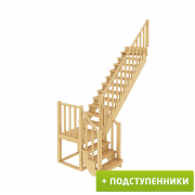 Лестница  К-022м П с подступенками сосна (7 уп)